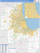 Chicago-Naperville-Elgin Metro Area Digital Map Basic Style